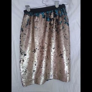 Gold sequin party skirt xs